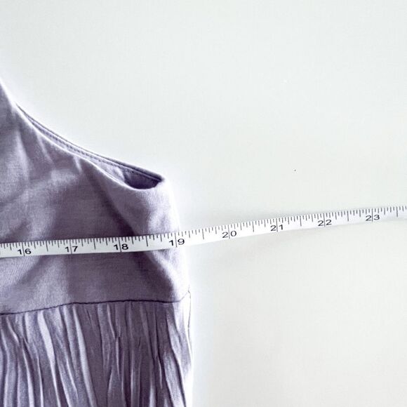 MarlaWynne Women Midi Dress Sleeveless Flared Purple Large - Picture 4 of 7